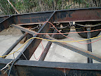 The diagonals being cut and clamped in place.