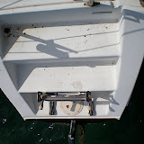 The integral stern swim steps. This 1993 Gemini 3400 is the first year they were integrated in to the Gemini's.