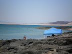 There are several boat ramps that families use to swim and picnic along Cholla Bay