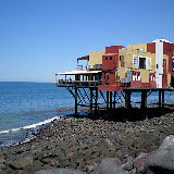 'The Point' bar and restaurant at Puerto Penasco which means 'Rocky Point'. The tide during the summer is about 9' and can get as high as 22' during the neap tide in September and October.