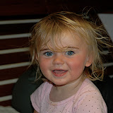 Emma James just waking up after a nap.