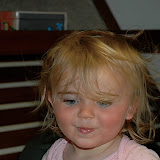 Emma James fuzzy head.