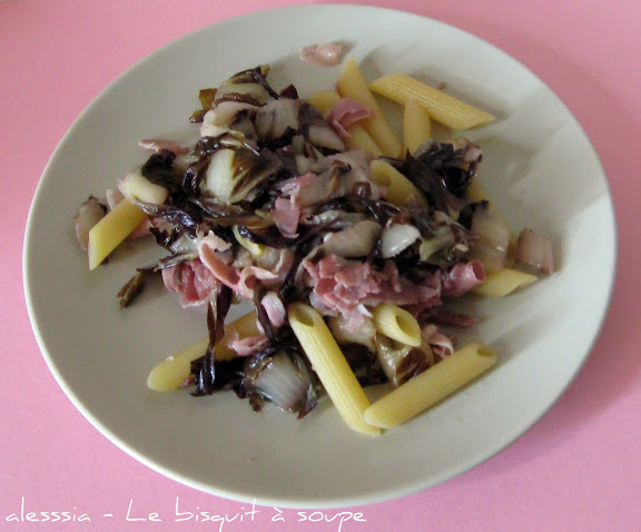 Pennette radicchio e pancetta Pennette radicchio e pancetta