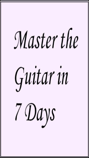 【免費書籍App】Master the Guitar in 7 Days-APP點子