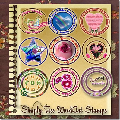 SimplyTess Wordart Stamp Preview