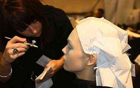 Airbrush focus of HD substructure - Kate Shapland how to request the undiluted foundation