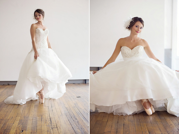 novias con zapatillas de ballet