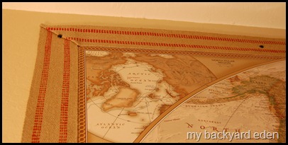 Jute Framed Map