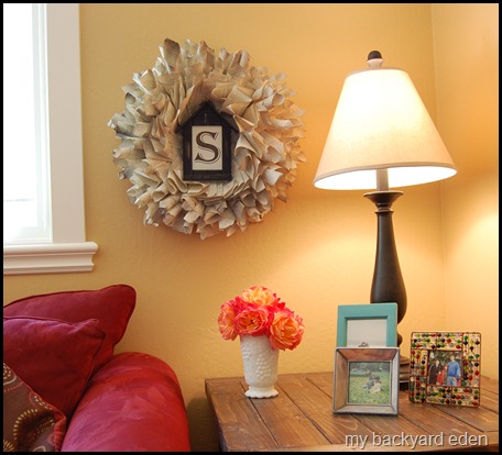 book page wreath
