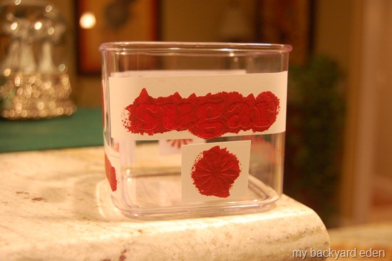 stenciled sugar bowl