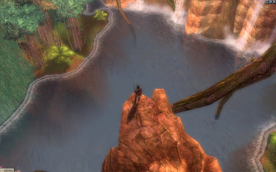Standing on a precipice in The Falls.