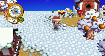 Snowman melting.