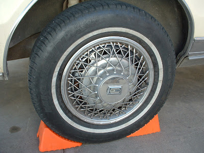 First I set the park brake and made sure the rear wheels were secure.