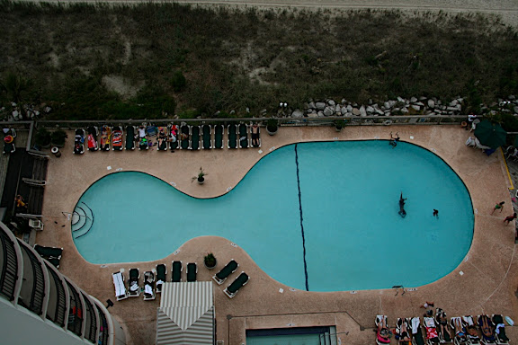 The bowling pin shaped pool