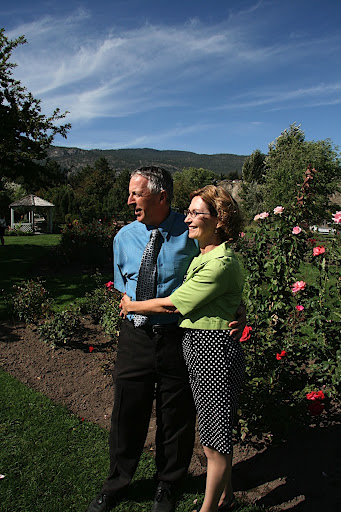 Cool photo of Larry & Brenda in Rose Garden