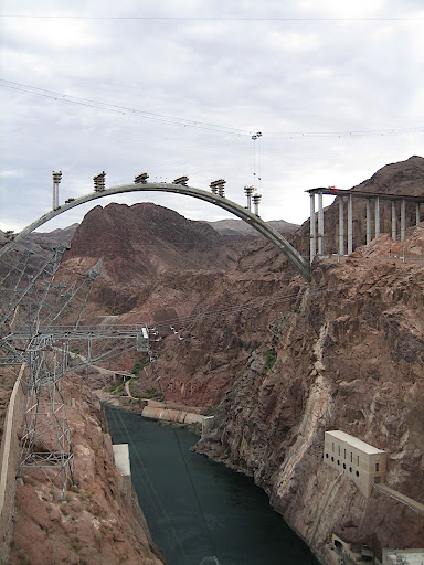 New bridge being constructed at Hoover Dam
