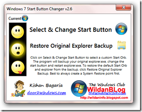 ubah start menu icon windows 7