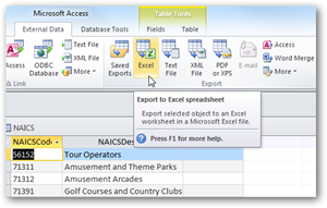 How To Share Access Data With Excel In Office 2010