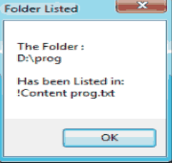 Create The List Of Folder Contents In A Text File Using Content Lister