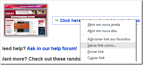 Salvar link como Salvar link como