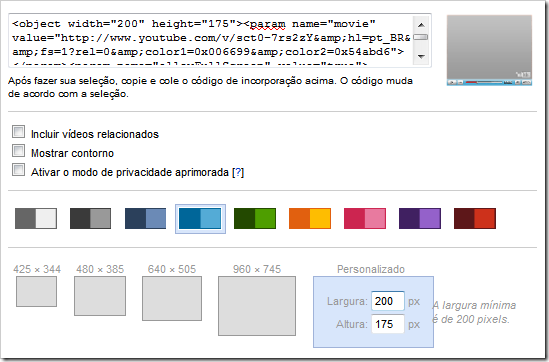 Incorporar vídeo do YouTube Incorporar vídeo do YouTube