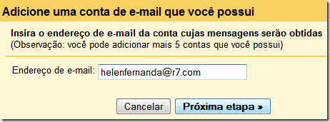 Adicionar conta de e-mail Adicionar conta de e-mail