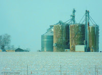 Silos in Ice Storm