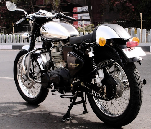 Modified Royal Enfield with a