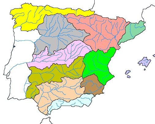 Cuencas  hidrográficas de España
