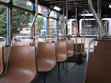 Inside a tram