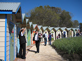 Beach huts in Commonwealth Park