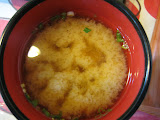 Miso soup served with Sushi