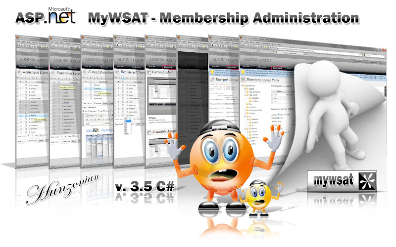 Click to view more screenshots - MyWSAT 3.5 - asp.net membership management and website administration tool