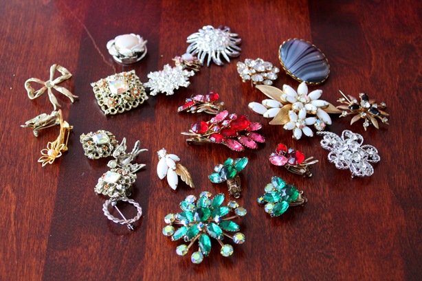 jeweled brooches