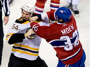 Adam McQuaid vs Travis Moen