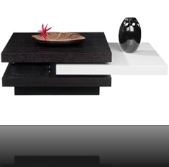 table basse design noir et blanc