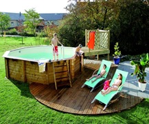 Piscine en bois en bois