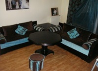 Décoration marron chocolate et bleue turquoise Décoration marron chocolate et bleue turquoise