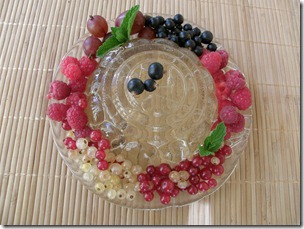 fresh berries and elderflower jelly