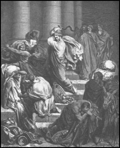 Jesús expulsa a los vendedores del templo