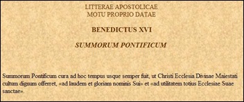 Summorum Pontificum