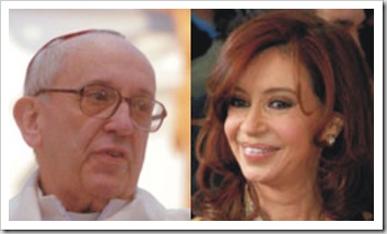 Bergoglio y Kirchner