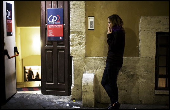 Bar en cripta de iglesia en Roma