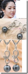 shiny earrings pearl