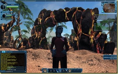 The scenery screenshot from above with the UI showing