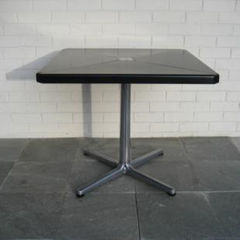 Square top Plano table, black