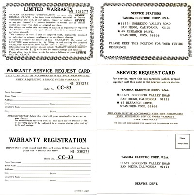 Lumitime warranty card
