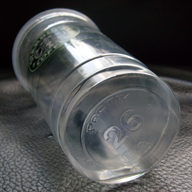 Starbucks disposable cup, side Starbucks disposable cup, side