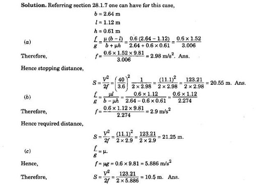 stopping distance g force calculator