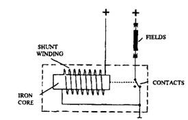 Simplified circuit of a mechanical regulator.
